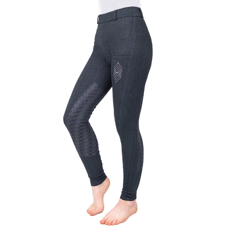 Hy Equestrian Jesmond Jewel Denim Look Tights image 1